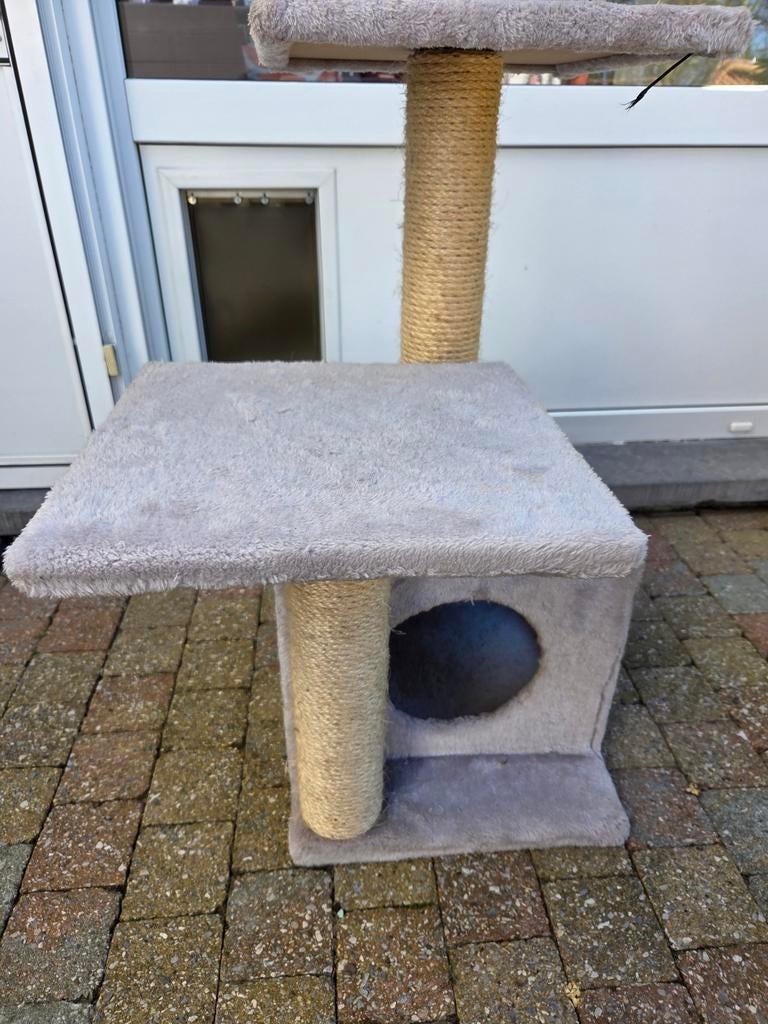 Krabpaal grijs 75cm hoogte, Animaux & Accessoires, Meubles griffoirs pour chats, Enlèvement, Griffoir