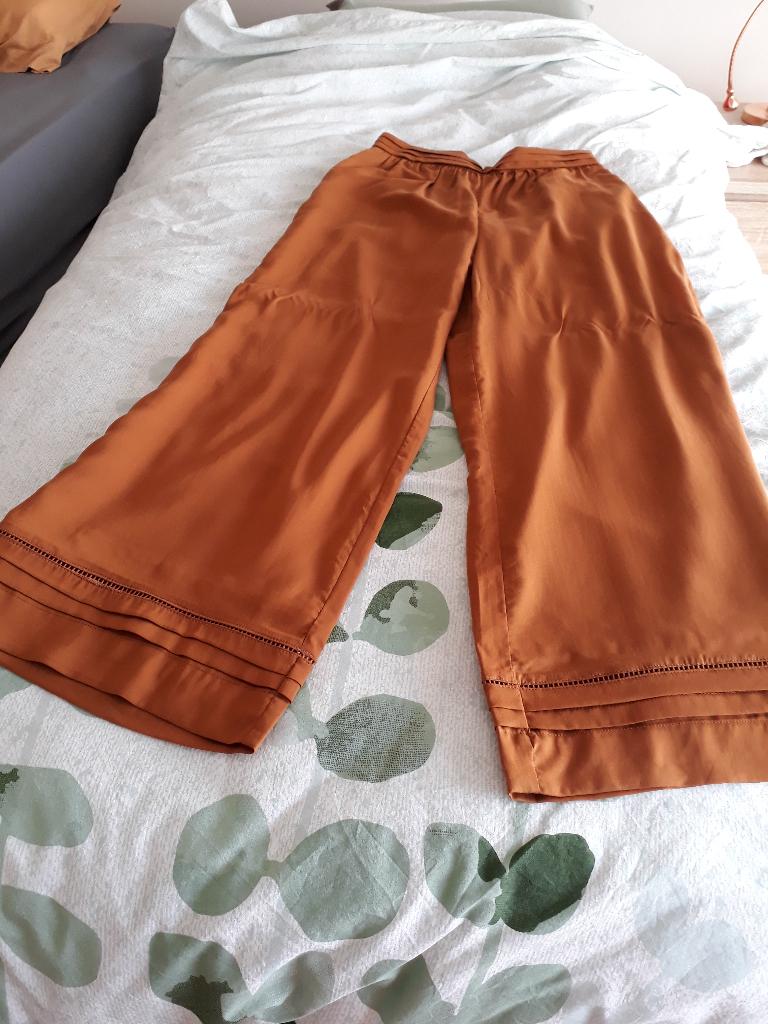 Caroline Biss : lange wijde broek - maat 38 - brons, Maat 38/40 (M), Bruin, Nieuw, Ophalen of Verzenden