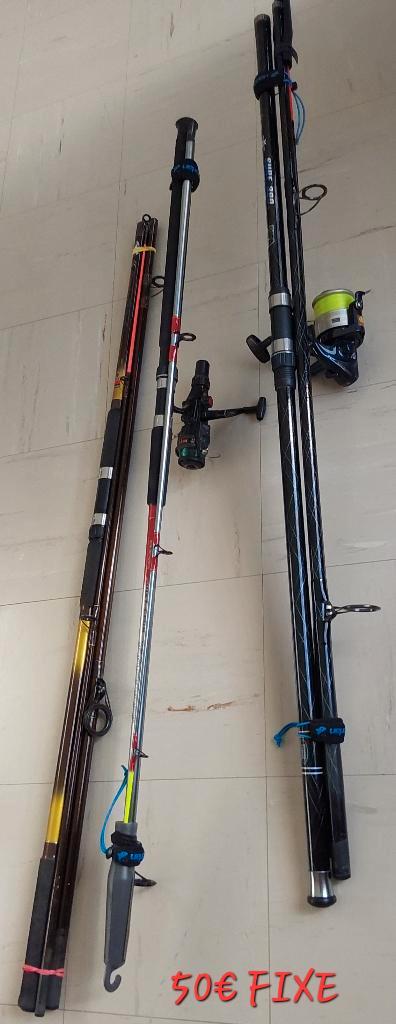 CANNES FIXE AVEC MOULIN ETC...., Watersport en Boten, Hengelsport | Algemeen, Vaste hengel, Ophalen