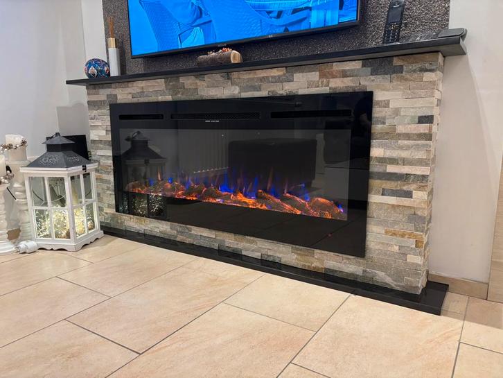 Superbe cheminée électrique décorative & chauffante, Maison & Meubles, Cheminées, Comme neuf, Cheminée électrique, Enlèvement ou Envoi