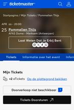 2 staanplaats tickets 25 april Pommelien Thijs, April