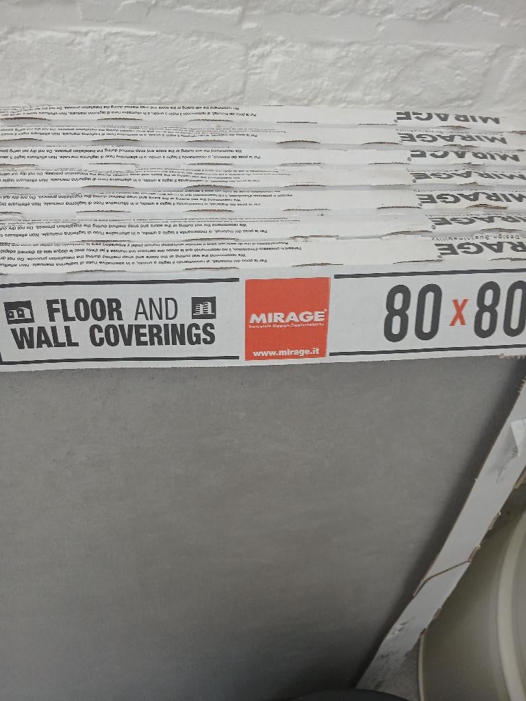 Mirage tegels italiaans 80x80 betonlook, Doe-het-zelf en Bouw, Tegels, Ophalen, 60 cm of meer, Keramiek, Nieuw