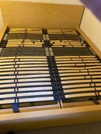 Lit double et 2 sommiers, Beige, Enlèvement, Utilisé, Bois