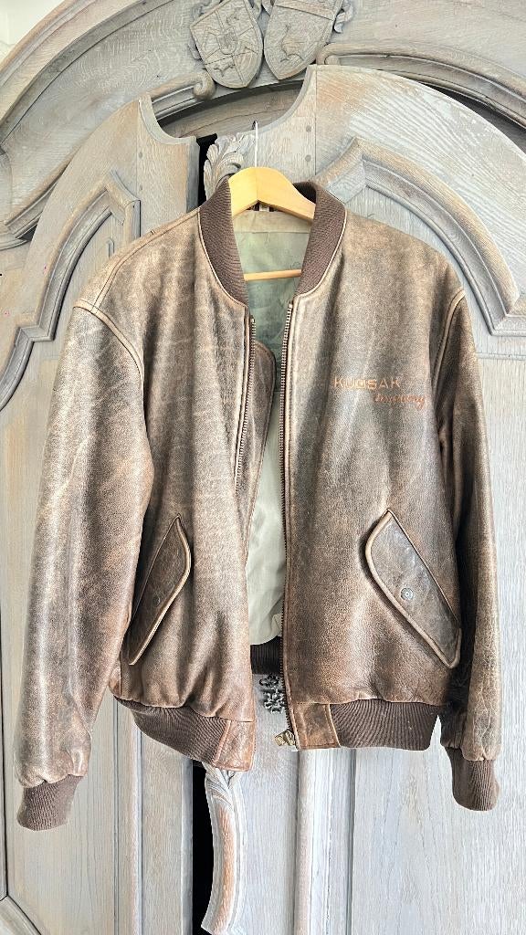 Lederen pilotenjas, Enlèvement, Porté, Taille 52/54 (L), Brun