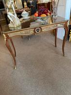 Prachtige marqueterie tafel met brons en Limoges plaquette, Enlèvement