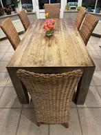 Tafel + 6 stoelen, Huis en Inrichting, Ophalen, Zo goed als nieuw