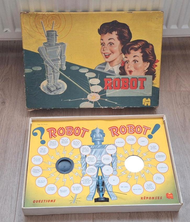 VINTAGE oud JUMBO robotbordspel, Antiek en Kunst, Antiek | Speelgoed, Ophalen of Verzenden