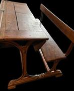 Antieke schoolbank met origineel inktpotje, Antiek en Kunst, Ophalen