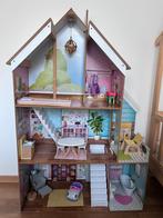 Groot KidKraft houten poppenhuis met meubels -3 verdiepingen, Ophalen, Gebruikt, Poppenhuis