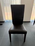 8x bruin lederen stoel, Huis en Inrichting, Stoelen, Ophalen, Gebruikt, Bruin, Leer