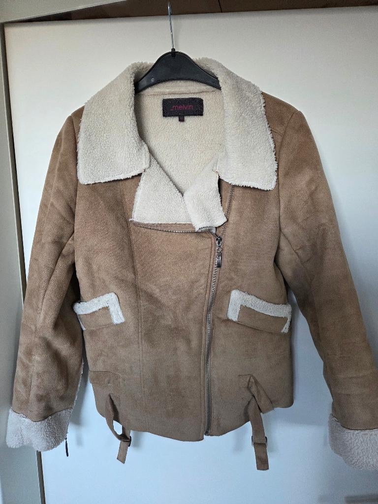 Veste beige /brun clair MELVIN    Taile 42, Kleding | Dames, Jassen | Winter, Ophalen, Bruin, Melvin, Maat 42/44 (L)