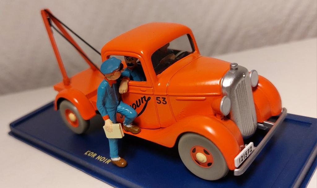 Voiture TINTIN Atlas 1/43 Le camion-grue Samoem 1936, Collections, Enlèvement ou Envoi, Tintin