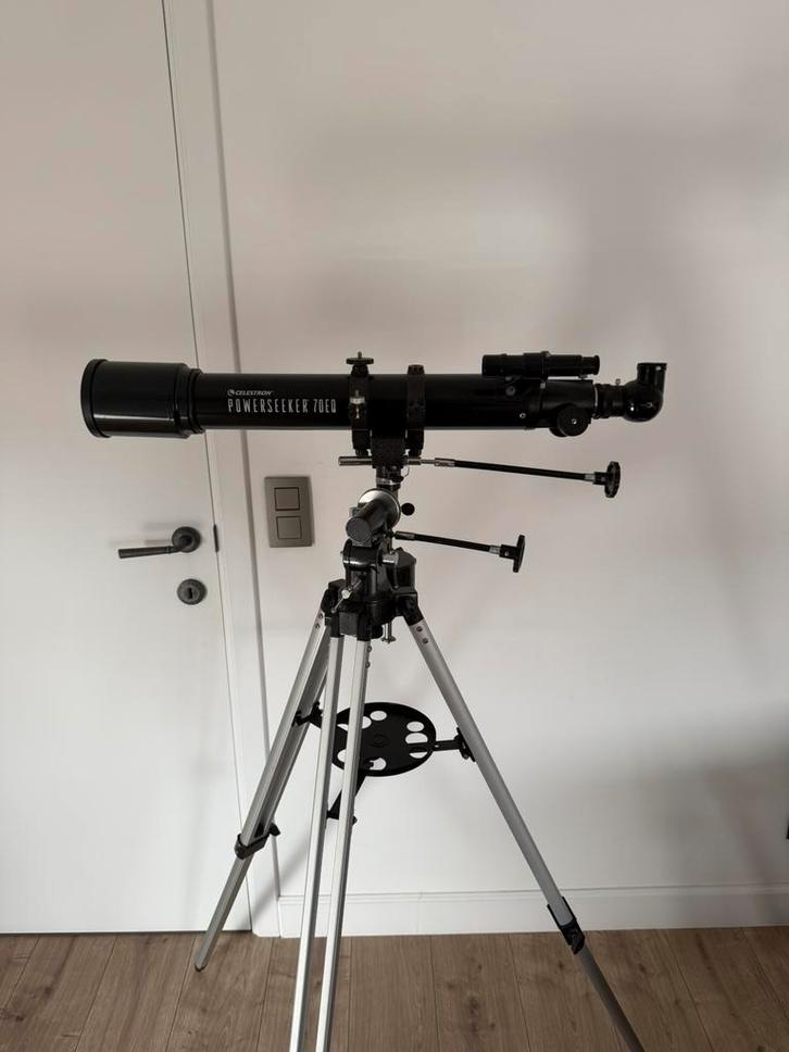 Celestron telescoop Powerseeker 70EQ, Audio, Tv en Foto, Optische apparatuur | Telescopen, Nieuw, Lenzentelescoop (refractor)