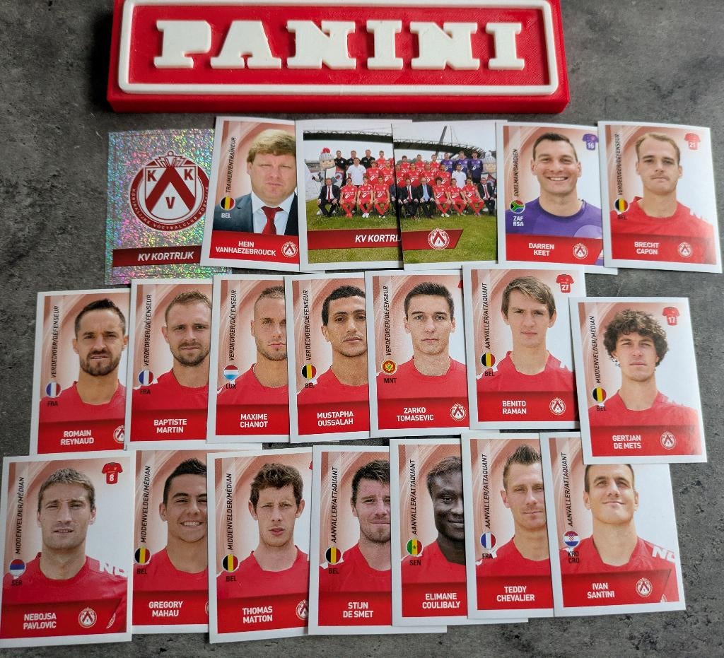 Panini FOOTBALL 2014 20 AUTOCOLLANTS KVK KORTRIJK FOOT, Envoi, Neuf