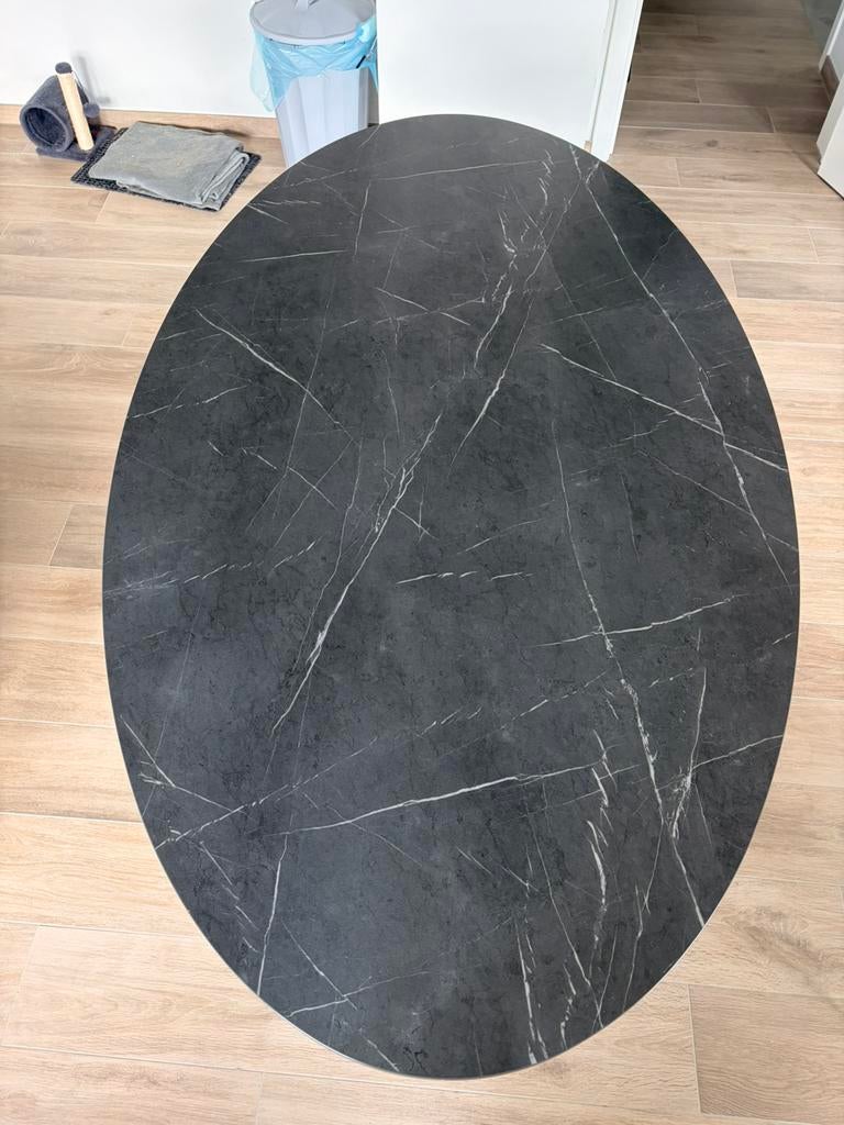 table à manger, Maison & Meubles, Tables | Tables à manger, Comme neuf, 50 à 100 cm, 150 à 200 cm, Cinq personnes ou plus, Ovale