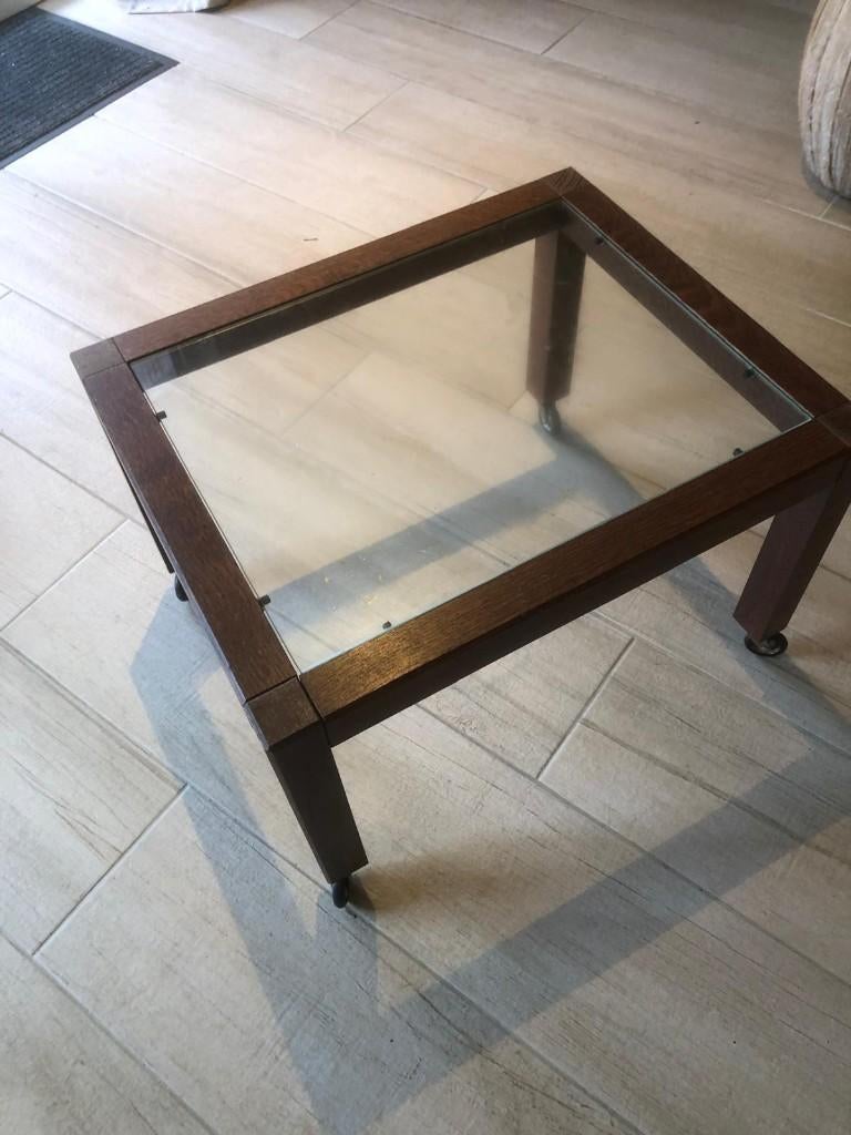 bijzettafeltje glas, Ophalen, Glas