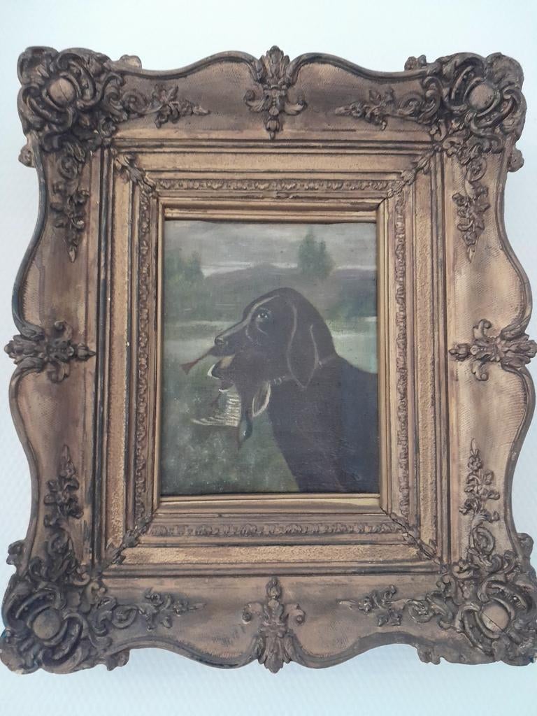 Schilderijtje hond, Ophalen