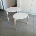 Salon tafeltjes onder elkaar kl: Wit IKEA, Huis en Inrichting, Tafels | Salontafels, Ophalen, 50 tot 100 cm, Moderen, 50 tot 100 cm
