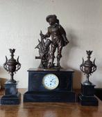 Parure cheminée - Ancienne pendule & garnitures NAPOLEON III, Antiquités & Art, Enlèvement