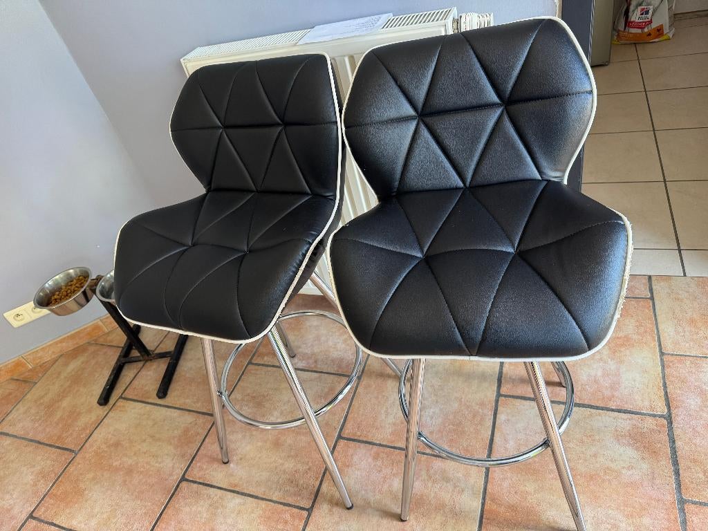 siege de bar, Maison & Meubles, Tabourets de bar, 2 tabourets, Enlèvement, Utilisé, Métal
