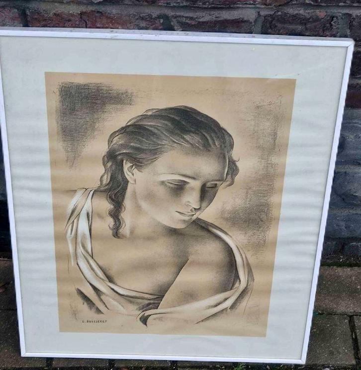 Lithographie signe Louis buisseret, Antiek en Kunst, Kunst | Litho's en Zeefdrukken, Ophalen of Verzenden