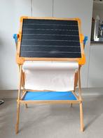 Dubbelzijdig schoolbord in hout, Ophalen, Gebruikt, Krijtbord