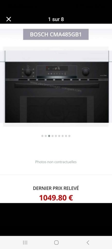 Four combiné micro-onde encastrable
avec air pulsé, Electroménager, Fours, Enlèvement