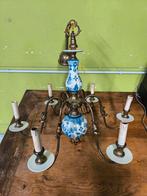 Kroonluchter – Delfts blauw stijl – 6 armige hanglamp, Antiek en Kunst, Ophalen