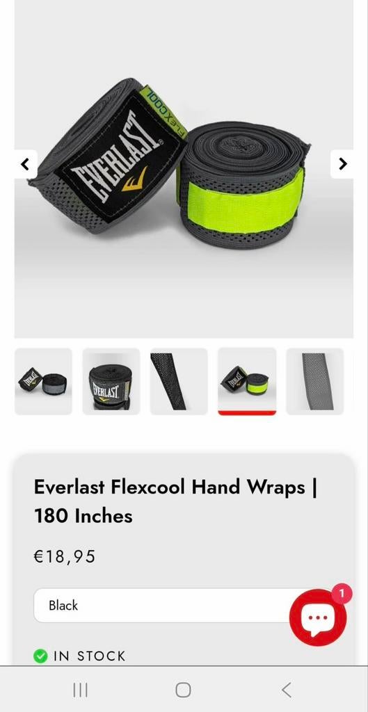 Everlast 180" Flexcool handwraps., Sport en Fitness, Vechtsporten en Zelfverdediging, Ophalen of Verzenden