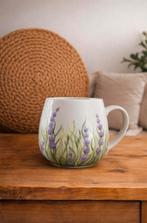 Mug lavande unique peint à la main 300 ml par J&S, Enlèvement ou Envoi, Porcelaine, Autres styles, Tasse(s) et/ou soucoupe(s)