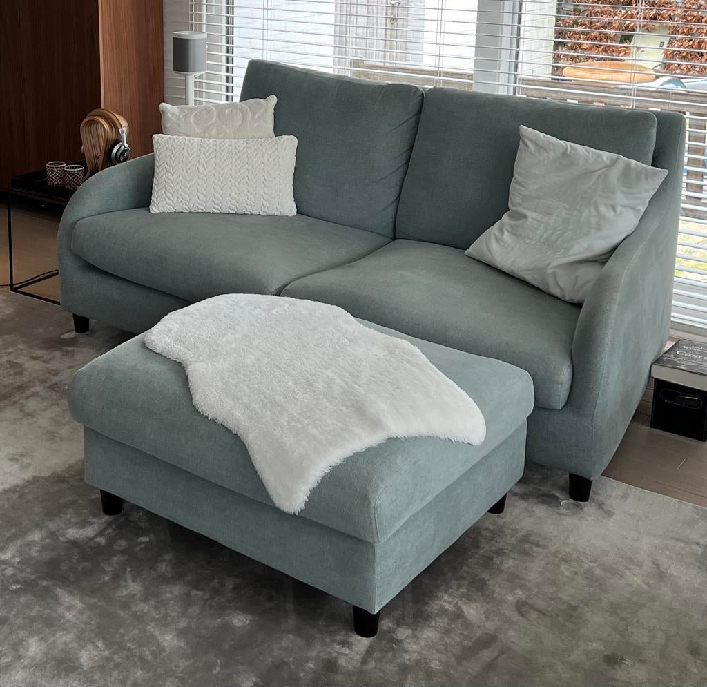 Comfotabele zetel met poef, moet weg 😉 bieden vanaf 100€, Ophalen, Zo goed als nieuw