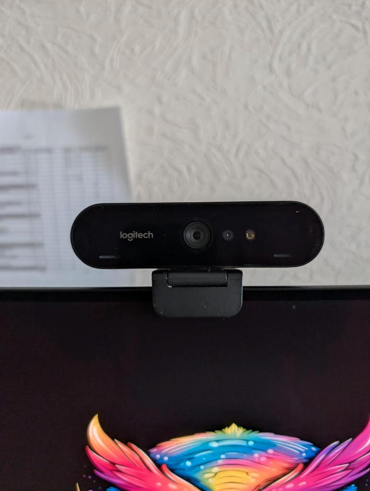 Logitech Brio 4K Webcam, Computers en Software, Webcams, Zo goed als nieuw, Bedraad, ChromeOS, MacOS, Windows, Monitorclip, Facetracking