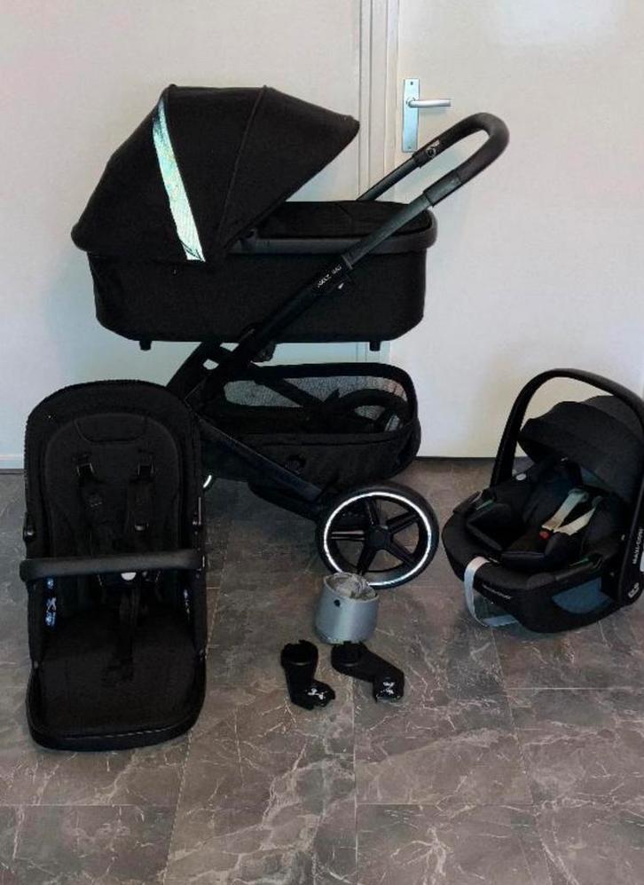 Joolz Geo 3 Space Black + Joolz maxi Cosi Pebbel pro 360, Kinderen en Baby's, Kinderwagens en Combinaties, Zo goed als nieuw, Kinderwagen
