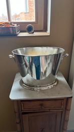 Seau à champagne en métal argenté., Enlèvement, Comme neuf, Autres matériaux, Moins de 5 bouteilles