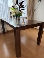 Stevige Teak Eettafel. 160x90 cm. Hoogte 77,5 cm., Huis en Inrichting, Tafels | Eettafels, Ophalen, Gebruikt, Teakhout, 50 tot 100 cm