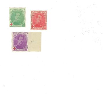 Belg. postzegels : 1914 : nrs 129t/m 131 !!!