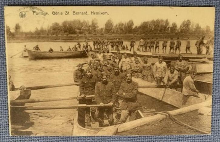 4) HEMIXEM - Hemiksem - Pontage Génie St Bernard - v. 1937, Verzamelen, Postkaarten | België, Gelopen, Antwerpen, 1920 tot 1940