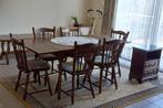 uittrekbare tafel met 6 stevige stoelen, Huis en Inrichting, Ophalen, Gebruikt