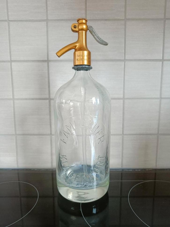 Grote sodafles.Sifonfles. Spuitfles. Hoogte: 36 cm., Antiek en Kunst, Curiosa en Brocante, Ophalen of Verzenden