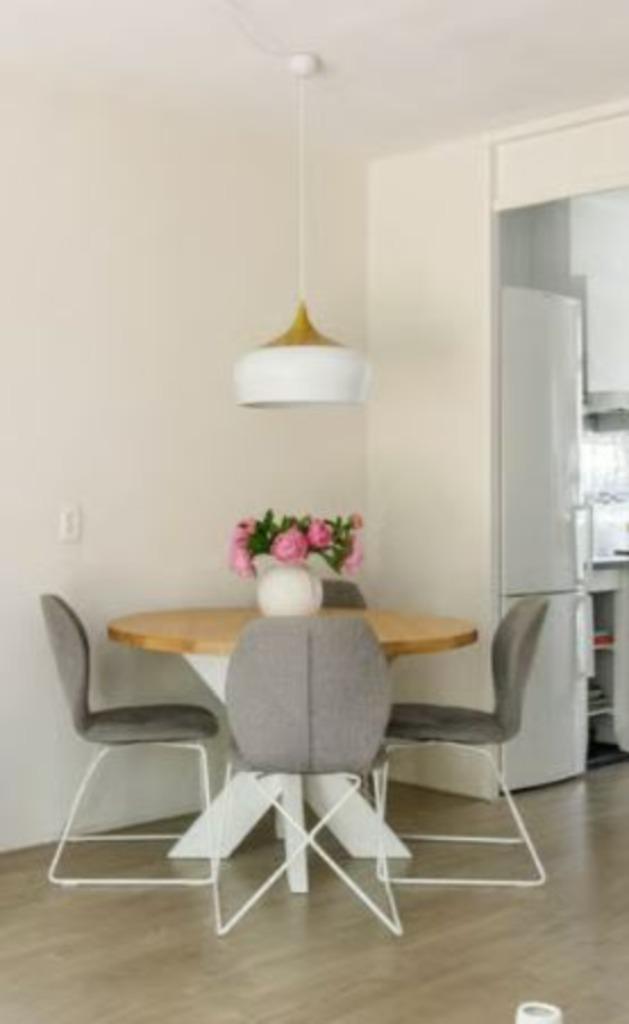 Eettafel met 4 stoelen en evt. lamp, Huis en Inrichting, Tafels | Eettafels, Gebruikt, 100 tot 150 cm, 100 tot 150 cm, Vier personen