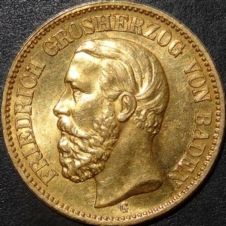Goud - Duitsland Baden - 20 Mark - Friedrich I - 1894, Postzegels en Munten, Munten | Europa | Niet-Euromunten, Losse munt, Duitsland