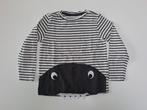 Mt 104 Wit zwart gestreepte T-shirt lange mouwen, Gebruikt, Ophalen of Verzenden, Shirt of Longsleeve, Kidz Nation