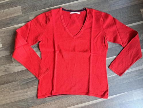 Tommy Hilfiger, V-hals trui, M-L, Kleding | Dames, Truien en Vesten, Zo goed als nieuw, Maat 38/40 (M), Rood, Ophalen of Verzenden