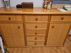 Buffet en rotin vintage des années 80 avec tiroirs et portes, Enlèvement