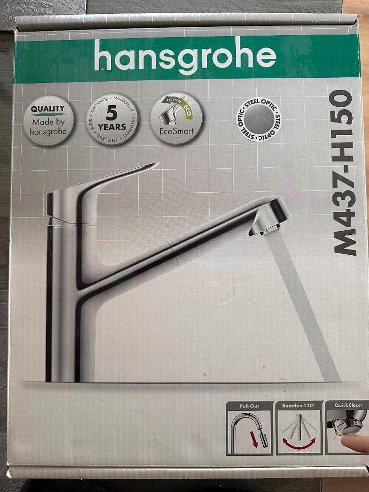 grohe keukenkraan nieuw, Doe-het-zelf en Bouw, Sanitair, Nieuw, Kraan, Inox, Ophalen of Verzenden