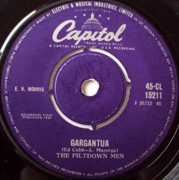 The Piltdown Men ‎– Gargantua "Popcorn '7", Enlèvement ou Envoi, Single, Comme neuf, Pop