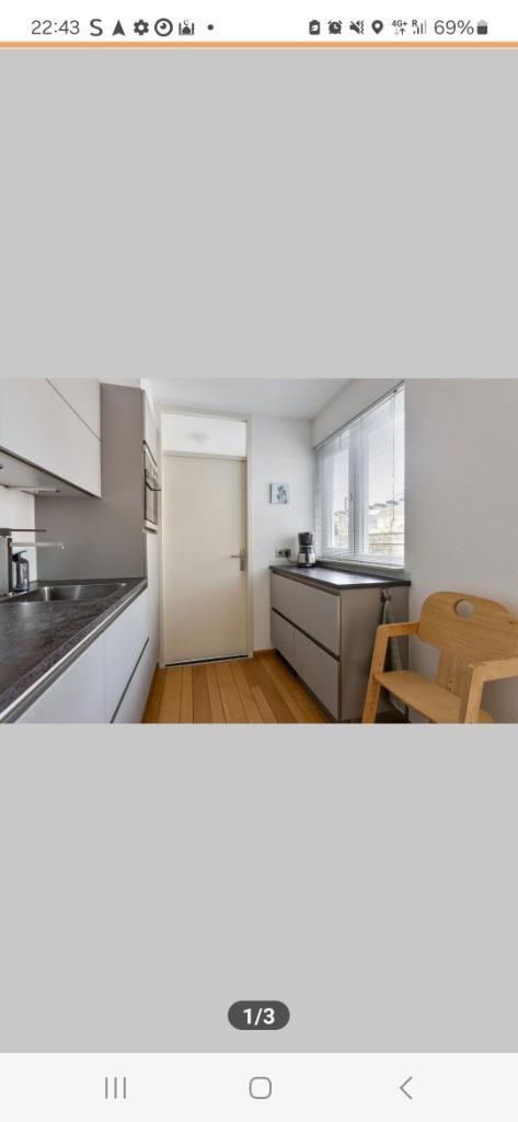 Moderne NEXT 123 greeploze keukentaupe/zandbeigeGEDEMONTEERD, Huis en Inrichting, Keuken | Complete keukens, Zo goed als nieuw