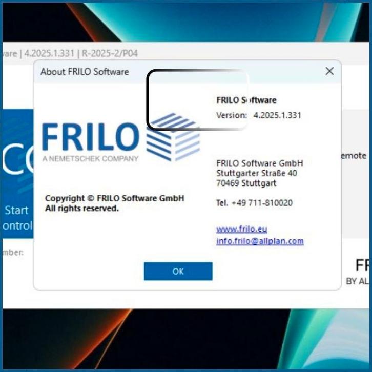 Nemetschek FRILO 2025.2 -voor structurele analyse en ontwerp, Computers en Software, Ontwerp- en Bewerkingssoftware, Nieuw, Windows