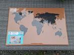 Prikbord kurk landkaart 60 x 40 incl pinnen, Huis en Inrichting, Ophalen of Verzenden, Nieuw, Prikbord