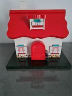 Vintage houten spaarpot - huis - villa, Ophalen of Verzenden